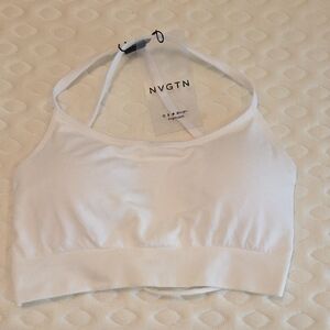 NVGTN Classic White Sports Bra